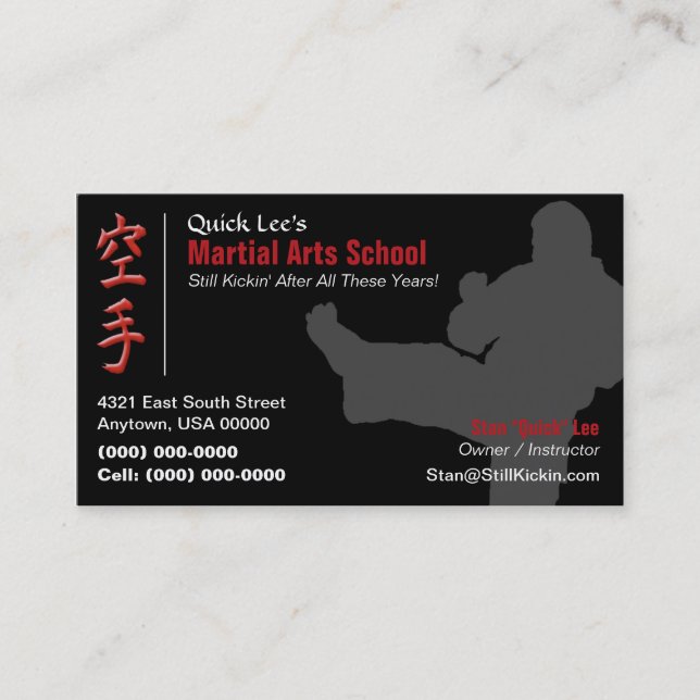 Martial Arts / Karate Business Card (Front)