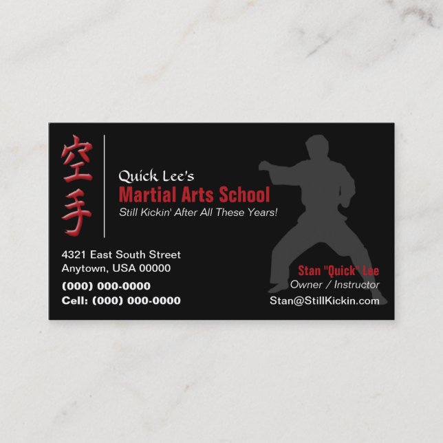 Martial Arts / Karate Business Card (Front)