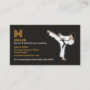 Martial Arts Karate Business Card Template