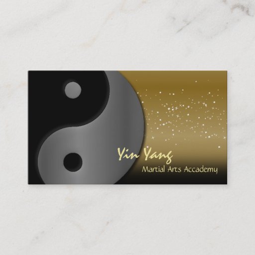 Customizable Martial Arts Karate Business Card Yin Yang