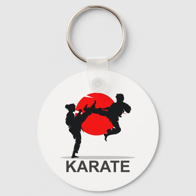 Martial Arts Karate Combat Fighting or Sparring Keychain (Front)