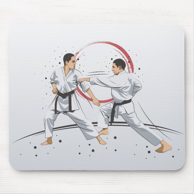 Martial Arts Karate Combat Fighting or Sparring Mouse Pad (Front)