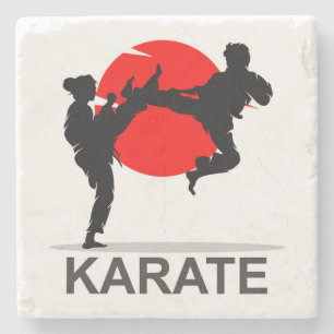 Martial Arts Karate Combat Fighting or Sparring Stone Coaster
