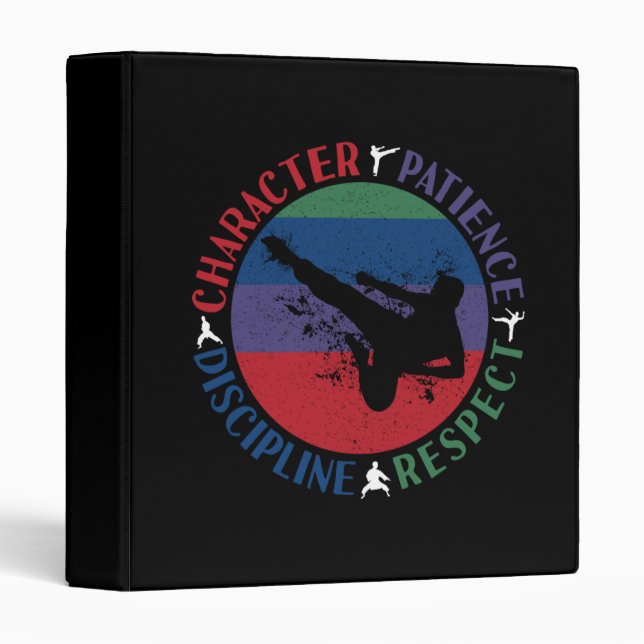 Martial Arts - Karate Core Values 3 Ring Binder (Front/Spine)