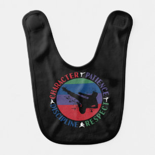 Martial Arts - Karate Core Values Baby Bib