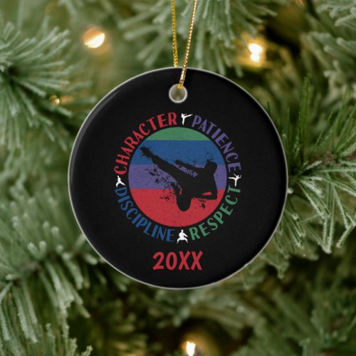 Martial Arts - Karate Core Values Ceramic Ornament