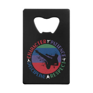 Martial Arts - Karate Core Values Credit Card Bottle Opener