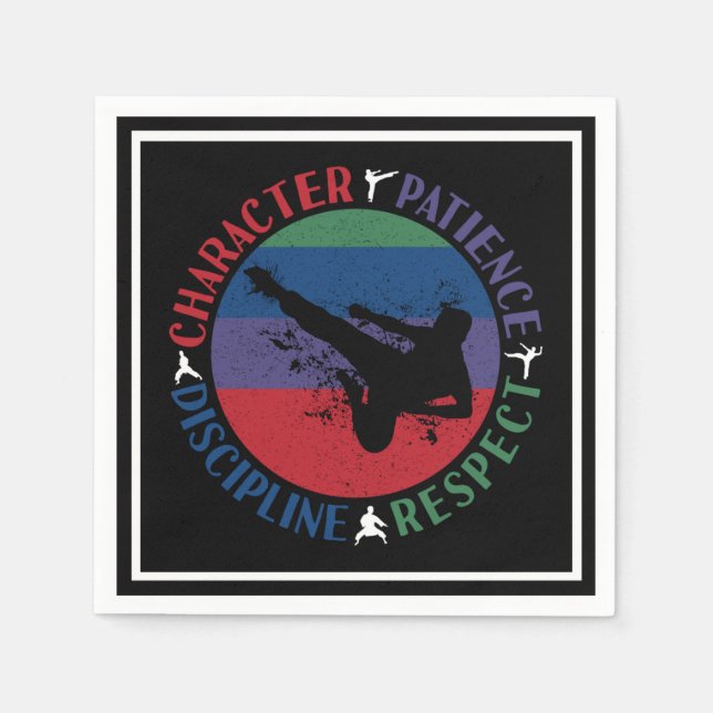 Martial Arts - Karate Core Values Napkins (Front)