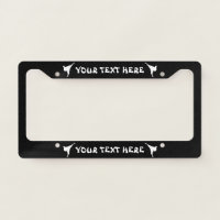 Martial arts karate dojo license plate frame
