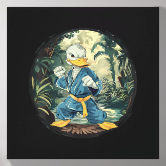 Martial Arts Karate Duck Forest Mma Duck Taekwondo Canvas Photo Tile