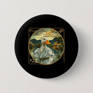 Martial Arts Karate Duck Sunset Garden Mma Button