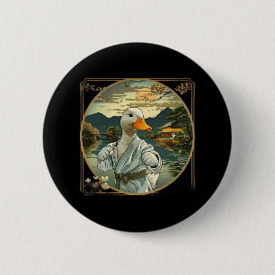 Martial Arts Karate Duck Sunset Garden Mma Taekwon Button