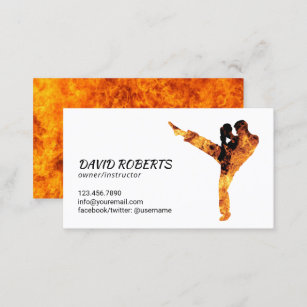 Martial Arts Karate Instructor Professional Business Card