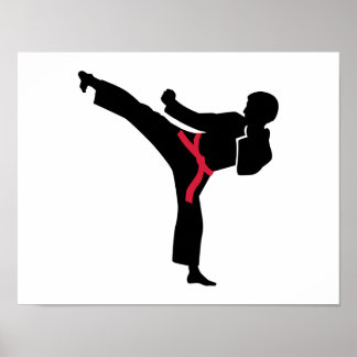 Martial arts Karate kick Poster