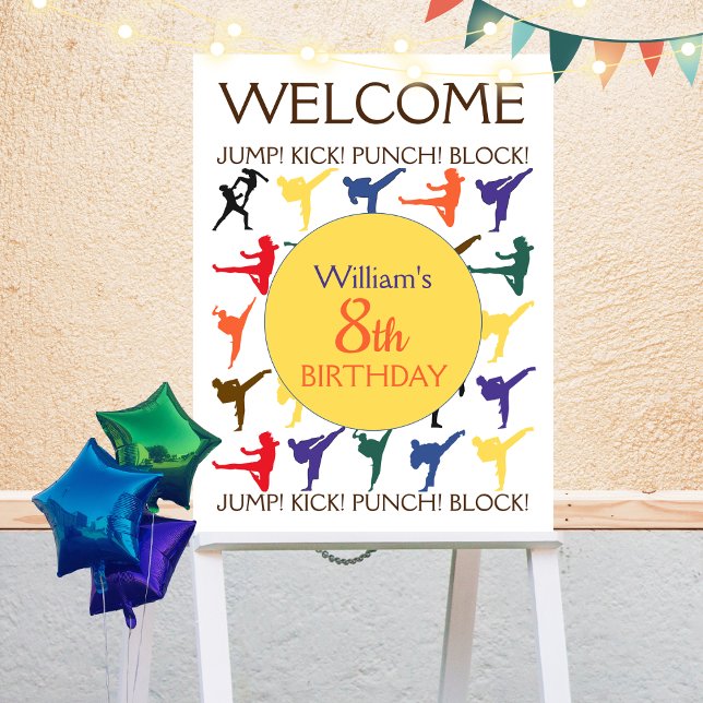Martial Arts Karate kids Birthday Party Welcome Foam Board (Creator Uploaded)