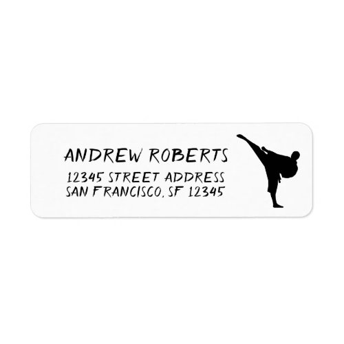 Martial arts karate logo return address labels