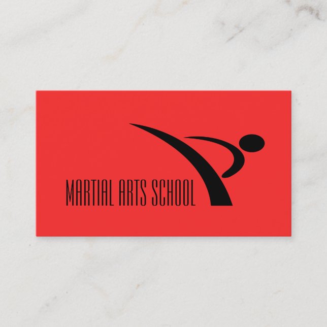 Martial Arts Karate Self Defense Business Card (Front)