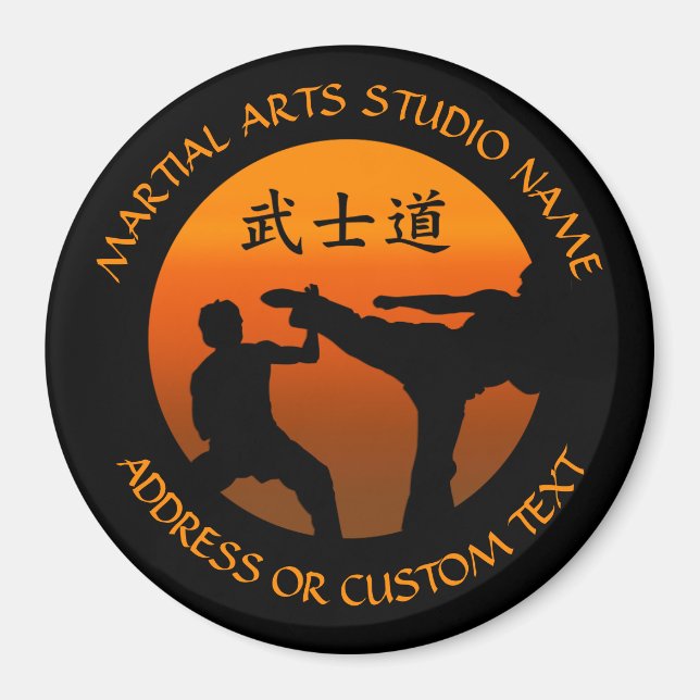Martial Arts Karate Taekwondo Kung Fu Studio Owner Magnet (Front)