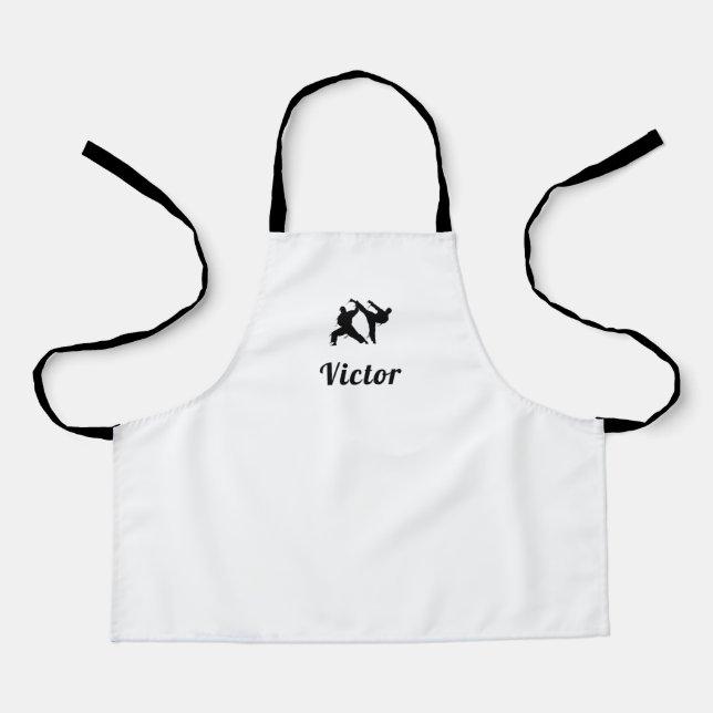 Martial Arts Karate Taekwondo Muay Thai Boys Name  Apron (Front)