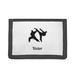 Martial Arts Karate Taekwondo Muay Thai Boys Name Trifold Wallet