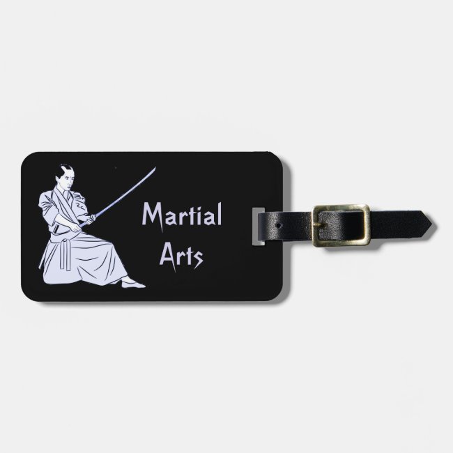 Martial Arts Kendo Sports Black Luggage Tag