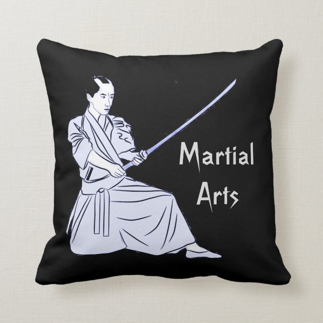Martial Arts Kendo Sports Throw Pillow