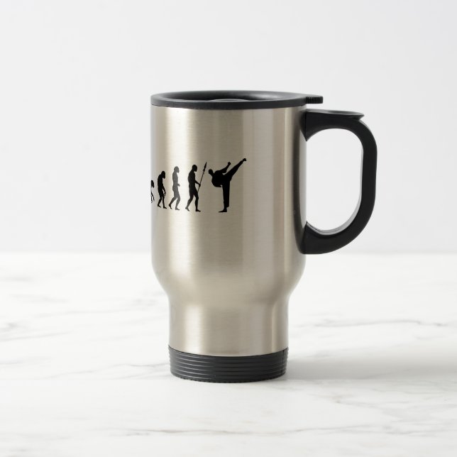 martial arts kick evolution travel mug (Right)