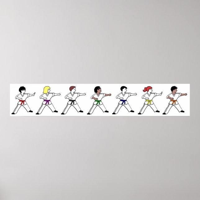 Martial Arts Kids Wall Border Poster (Front)