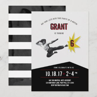 Martial Arts Kung Fu Karate Birthday Invitation