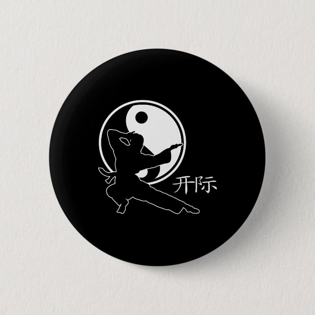 Martial Arts Lance Symbol Karate Kick Fighter Aest Button (Front)