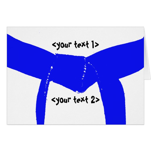 Martial Arts Light Blue Belt Cards (Front Horizontal)