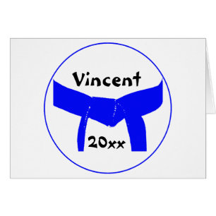 Martial Arts Light Blue Belt Cards