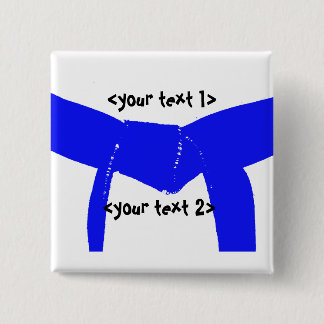Martial Arts Light Blue Belt Pinback Button