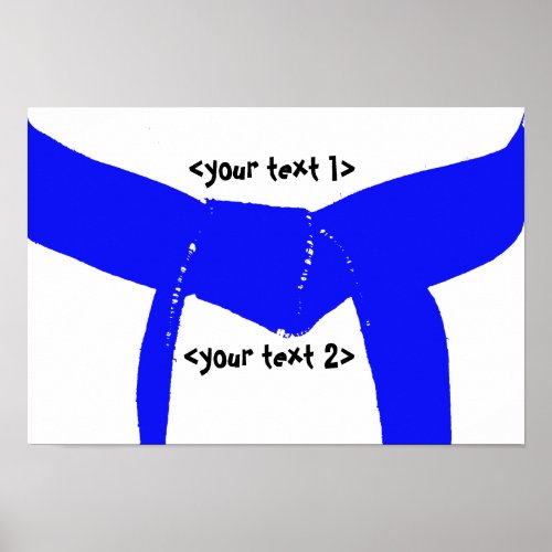 Martial Arts Light Blue Belt Poster