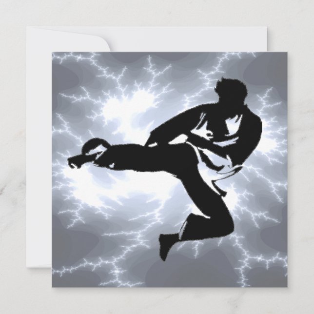 Martial Arts Lightning Invitations (Front)