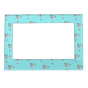 martial arts master on blue magnetic frame