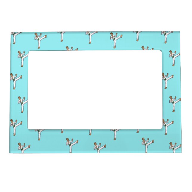 martial arts master on blue magnetic frame (Front)