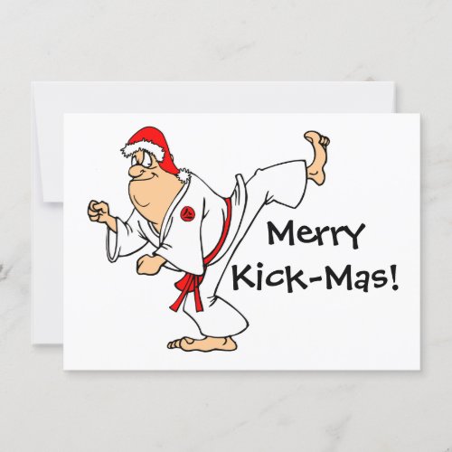 Martial Arts Merry Kick_Mas Christmas Party Invitation