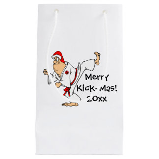 Martial Arts Merry Kick-Mas Christmas Small Gift Bag