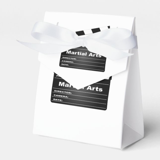 Martial Arts Movie Clapperboard Favor Boxes (Front Side)