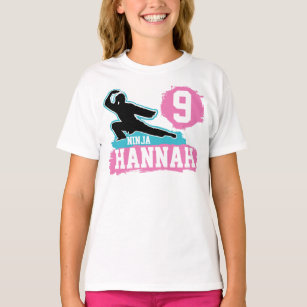 Martial Arts Ninja Warrior Theme Birthday Girl T-Shirt