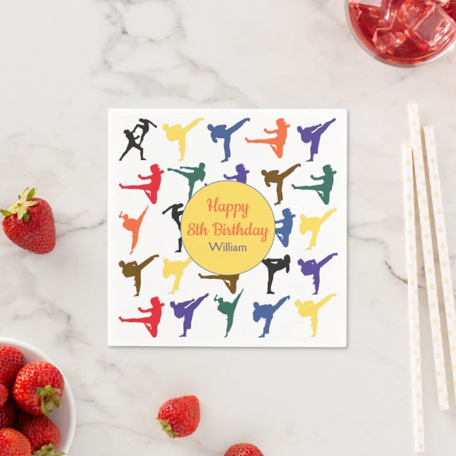 Martial Arts of Japan Karate Party Happy Birthday Napkins (Insitu)