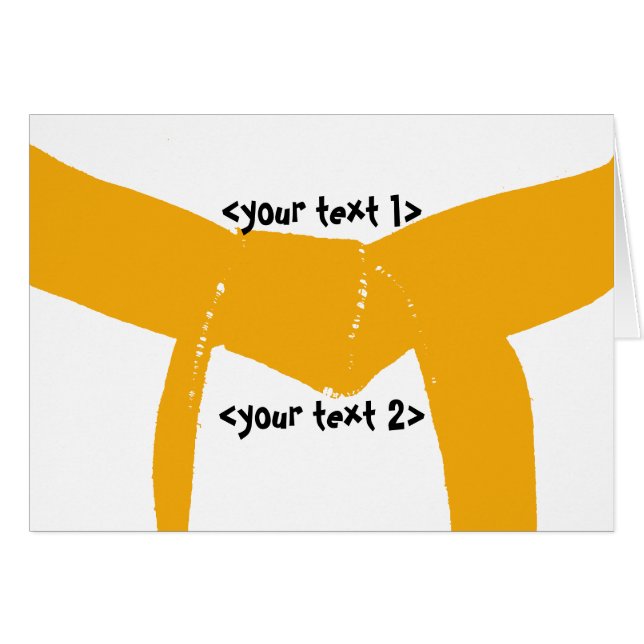 Martial Arts Orange Belt (Front Horizontal)