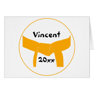 Martial Arts Orange Belt Cards