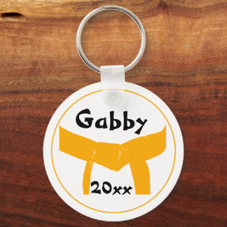Martial Arts Orange Belt Keychain