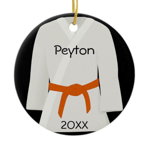 Martial Arts Orange Belt Ornament