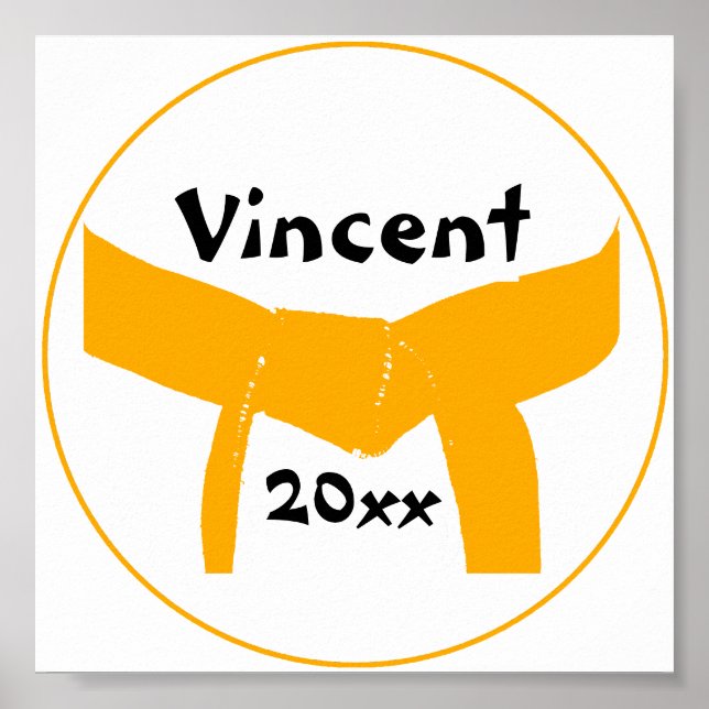 Martial Arts Orange Belt Poster (Front)