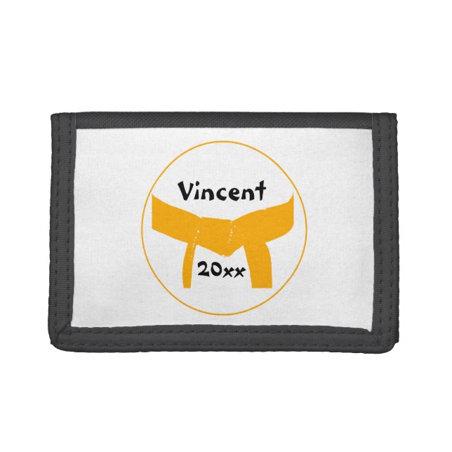 Martial Arts Orange Belt Tri-fold Wallet (Front)