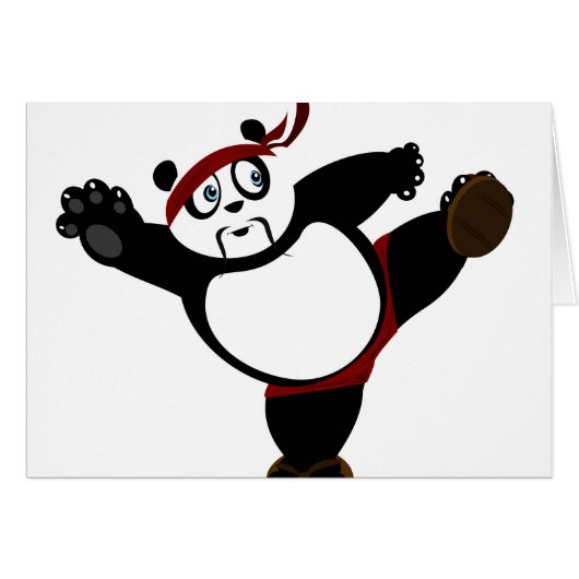Martial Arts Panda 2 Cards (Front Horizontal)
