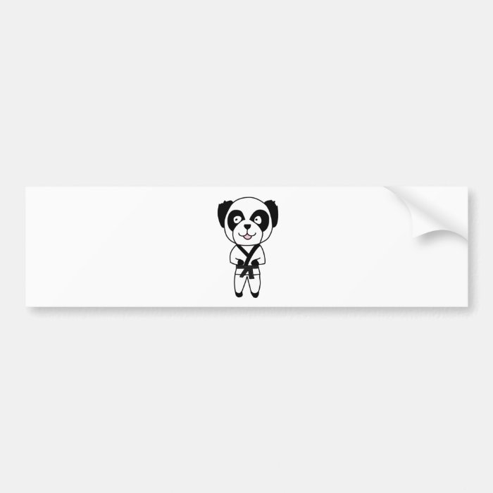 Martial Arts Panda Bear Bumper Stickers